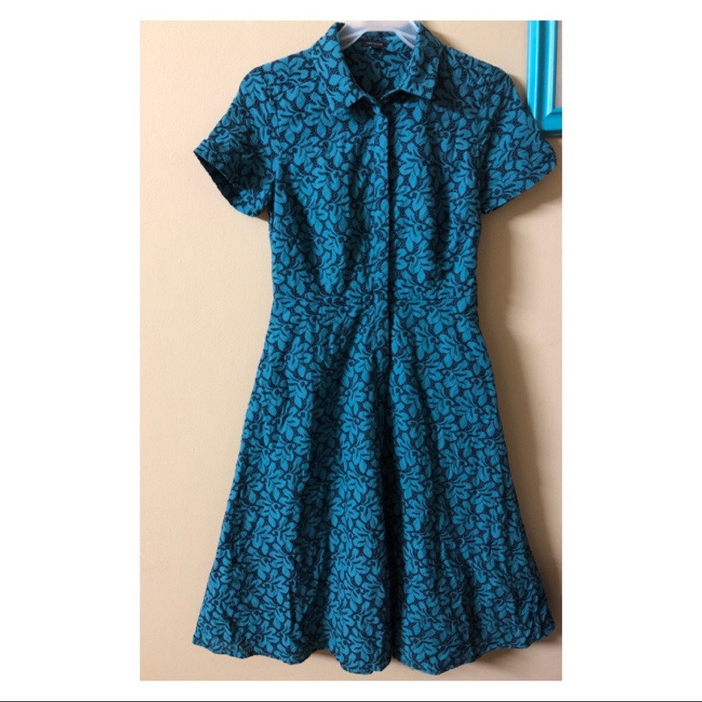 Vintage Embossing long dressing with pocket